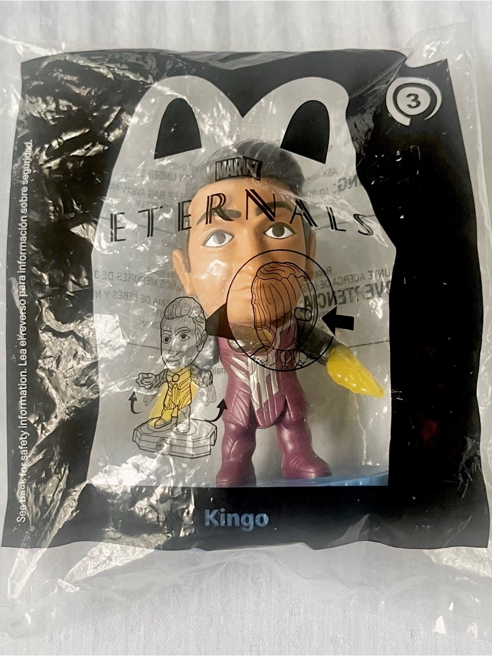 3 for $8 - Kingo from Marvel Eternals Movie Happy Meal Toy, NEW